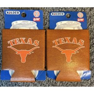 2 UT Texas Longhorns NCAA Kolder Kaddy Beer Can Holder 12‎ oz Collapsible Koozie